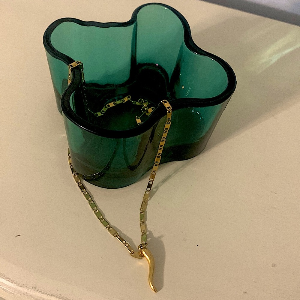 Italian Horn Gold Necklace